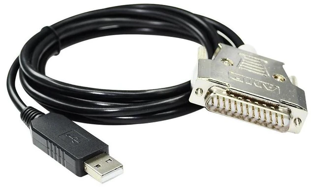 Alt view image 6 of 6 - WRIARICH FT232RL CHIP USB TO D-SUB 25 PIN DB25 MALE ADAPTER RS232 SERIAL COMMUNICATION CABLE FOR HIOKI 3532-50 HiTESTER LCR TO PC
5M Length