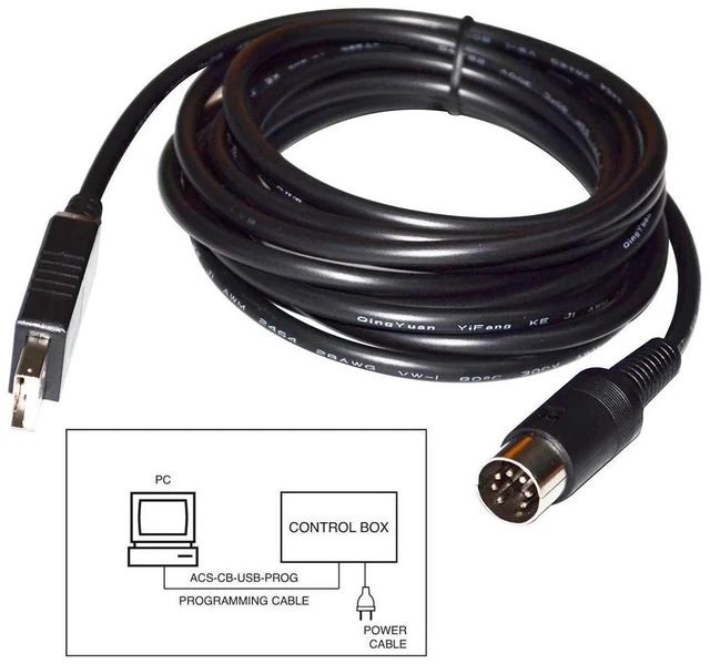 Alt view image 3 of 6 - WRIARICH FTDI FT232RL USB TO DIN 7P MALE RS232 SERIAL PROGRAMMING COMMUNICATION CABLE FOR LOGICDATA CONTROLLER COMPATIBLE ACS-CB-USBPROG2
5M Length