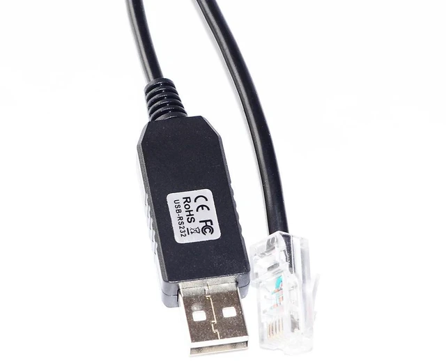 Alt view image 4 of 6 - WRIARICH FTDI FT232RL CHIP USB TO RJ12 PLUG RS232 SERIAL CONTROL CABLE FOR OPTEC FOCUSLYNX DUAL-FOCUS CONTROLLER TO PC I/O #17695 KABLE (RJ12 TO USB)
0.8M Length(1.8M Length)