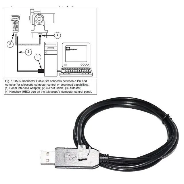 Alt view image 3 of 6 - WRIARICH FTDI FT232RL USB TO RJ11 RJ9 4P4C PLUG NEXSTAR RS232 SERIAL UPGRADE CABLE OF CELESTRON NEXSTAR+ HAND CONTROLLER PC CONTROL KABLE
5M Length