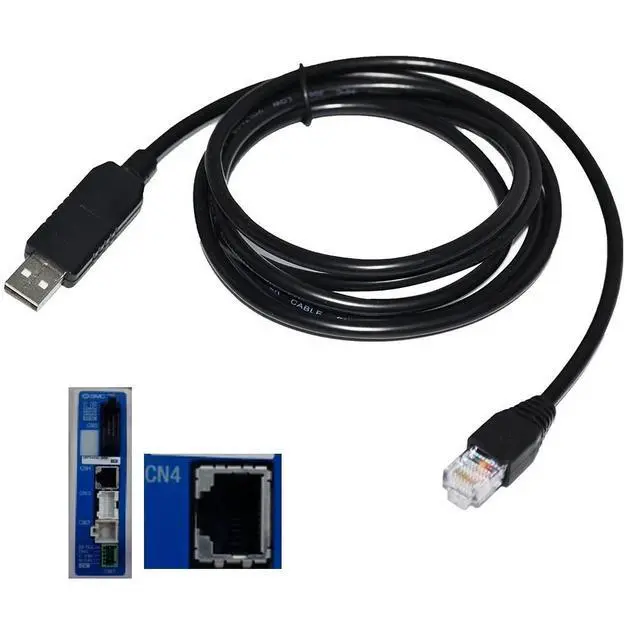 Alt view image 3 of 6 - WRIARICH FTDI FT232RL CHIP USB TO RJ45 RS485 CONVERTER SERIAL COMMUNICATION CABLE FOR SMC LEC JXC CONTROLLER COMPATIBLE LEC-W2 KABLE (Black USB Case)
5M Length
