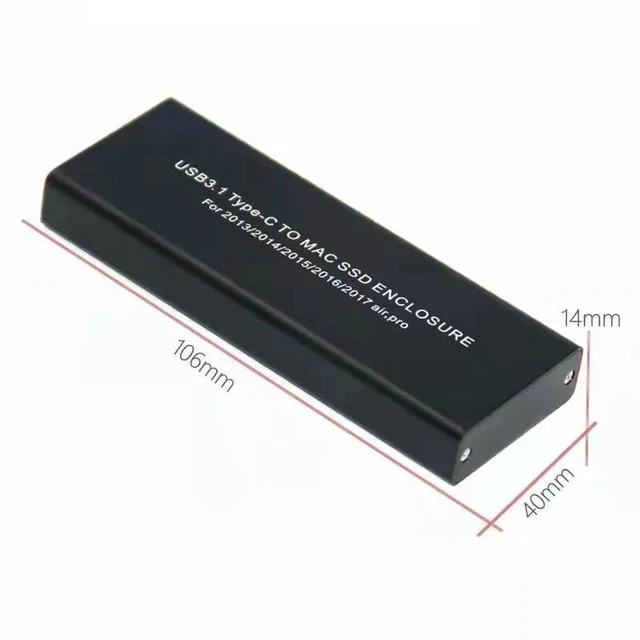 Alt view image 2 of 6 - WRIARICH SSD Case For Air Pro Retina 2013 2014 2015 /2016 Hard Disk Box USB 3.0 to Mac SSD Case Box A1466 A1465 A1398 A1502