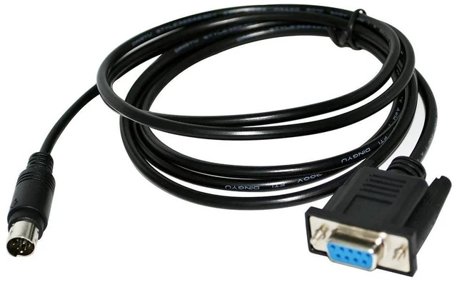 Main image of WRIARICH D-SUB 9 PIN DB9 FEMALE TO MINI DIN 8P MD8 MALE ADAPTER RS232 SERIAL DATA TRANSFER CABLE FOR APPLE QUICKTAKE 100 150 CAMERA TO PC 5M Length