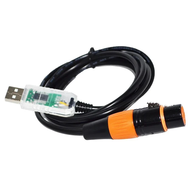 Alt view image 3 of 6 - WRIARICH INDUSTRIAL FTDI FT232RL CHIP USB TO RS485 DMX512 3P XLR FEMALE / MALE CONVERTER FREESTYLER QLC STAGE LIGHTNING CONTROLLER CABLE (XLR FEM LengthALE D)
7M Length(8M Length)