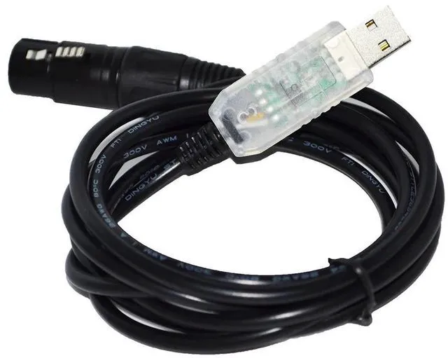Alt view image 4 of 6 - WRIARICH INDUSTRIAL FTDI FT232RL CHIP USB TO RS485 DMX512 3P XLR FEMALE / MALE CONVERTER FREESTYLER QLC STAGE LIGHTNING CONTROLLER CABLE (XLR FEM LengthALE H)
7M Length(8M Length)