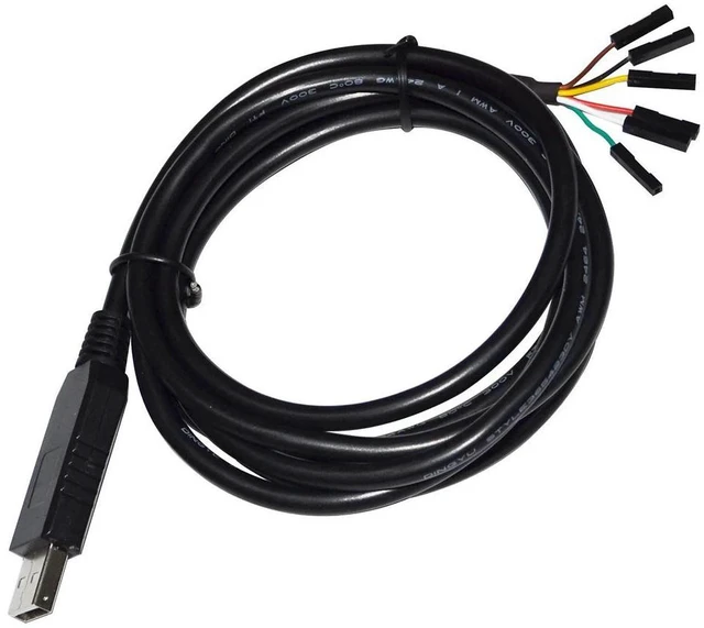 Main image of WRIARICH FTDI FT232RL USB TO UART TTL 3.3V 5V 6PIN 0.1" PITCH DUPONT JUMPER DOWNLOAD CABLE COMPATIBLE WITH TTL-232R-3V3 VCC GND TXD RXD (TTL 3.3V 1x1 6P)
(1.8M Length)