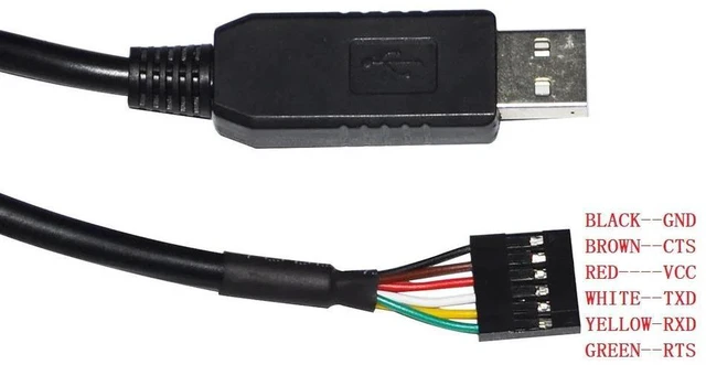 Alt view image 4 of 6 - WRIARICH FTDI FT232RL USB TO UART TTL 3.3V 5V 6PIN 0.1" PITCH DUPONT JUMPER DOWNLOAD CABLE COMPATIBLE WITH TTL-232R-3V3 VCC GND TXD RXD (TTL 3.3V 1x1 6P)
(1.8M Length)
