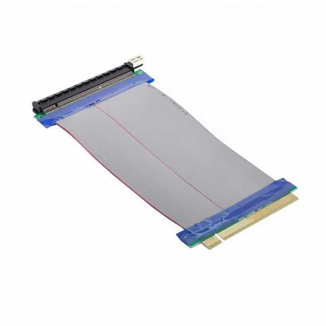Alt view image 5 of 7 - WRIARICH PCI-E Express 16X to 16x Male to Female Riser Extender Card Ribbon Cable 20cm