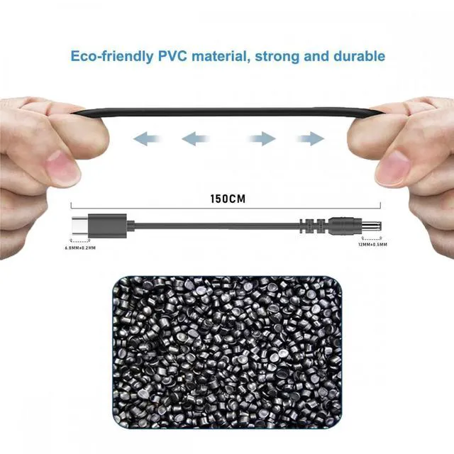 Alt view image 6 of 7 - WRIARICH PD Power USB 3.1 Type-C USB-C Male Power Input to DC 12V Output 5.5x2.1mm Plug Cable PD Emulator Trigger Cord 150cm