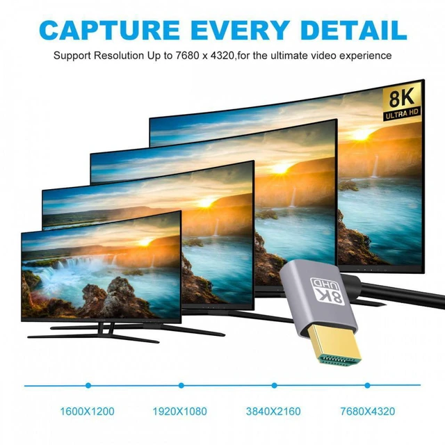 Alt view image 3 of 7 - WRIARICH HDMI 2.1 Ultra Thin HDTV Cable 8K 4K Hyper Super Flexible Slim Cord Left Angled to Left Angled 90 Degree Type-A for Computer HDTV