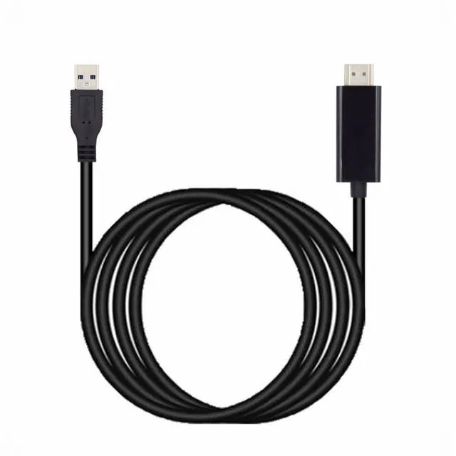 Alt view image 2 of 7 - WRIARICH USB3.0 Male to HDMI Male Cable USB 3.0 Source HDMI Sink Converter For Desktop Laptop PC Adapter 1.8m 1080P Projector Video Monitor Cable
