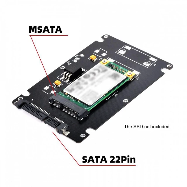 Alt view image 5 of 7 - WRIARICH Mini PCI-E mSATA SSD to 2.5" SATA Hard Disk Enclosure Case Converter Adapter for MSATA SSD