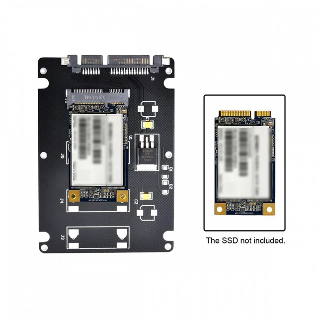Alt view image 4 of 7 - WRIARICH Mini PCI-E mSATA SSD to 2.5" SATA Hard Disk Enclosure Case Converter Adapter for MSATA SSD