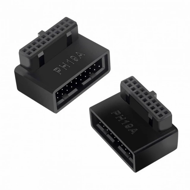 Main image of WRIARICH 1Set USB 3.0 20pin Male to Female Extension Adapter Up Down Angled 90 Degree Overmold
