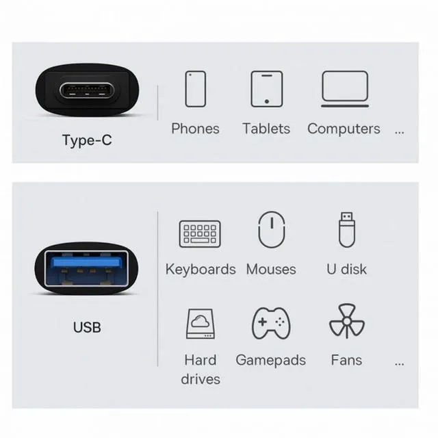 Alt view image 5 of 6 - WRIARICH USB-C USB 3.1 Type-C Female to USB 3.0 A Female Data Adapter 10Gbps Data Power for Laptop Tablet Phone