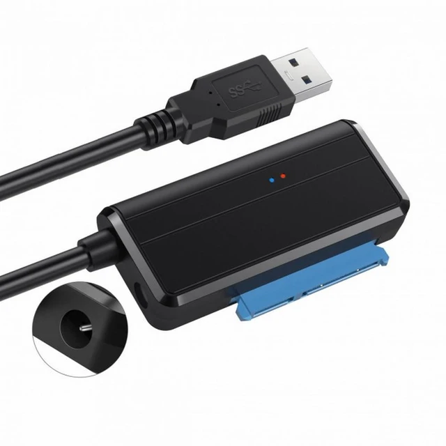 Alt view image 2 of 7 - WRIARICH USB 3.0 to Angled SATA 22 Pin Adapter Cable for 2.5" 3.5inch Hard Disk Drive SSD for Desktop Laptop