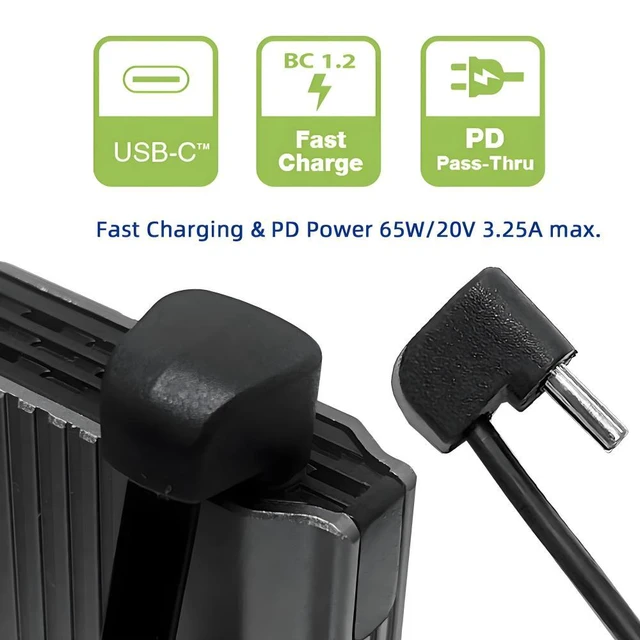 Alt view image 7 of 7 - WRIARICH Ultra Slim Flat Type-C USB-C Male to Female Extension Power USB2.0 Data Cable Opposite U Shape Back Angled 65W Fast Charge for Laptop Tablet Phone