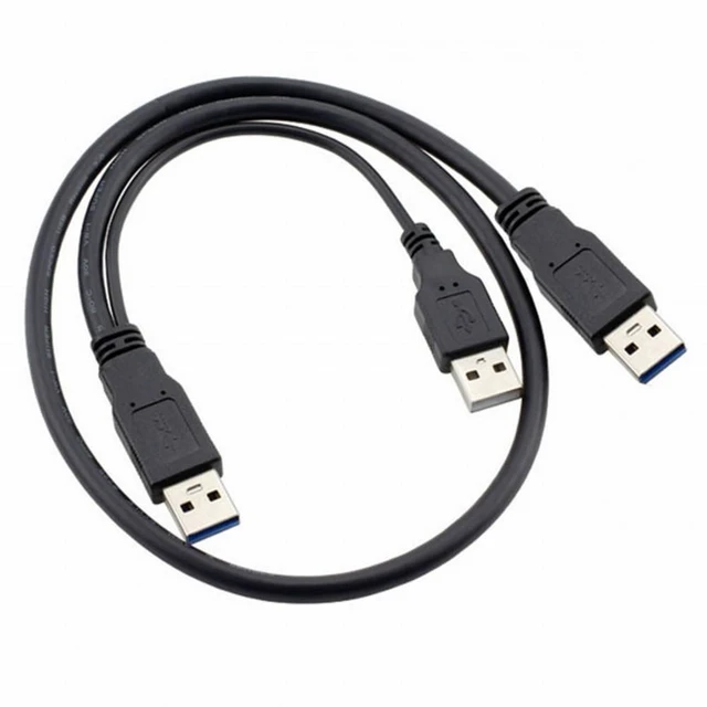 Alt view image 2 of 7 - WRIARICH Super Speed USB 3.0 power Y cable two A Male to USB Male for External Hard Disk