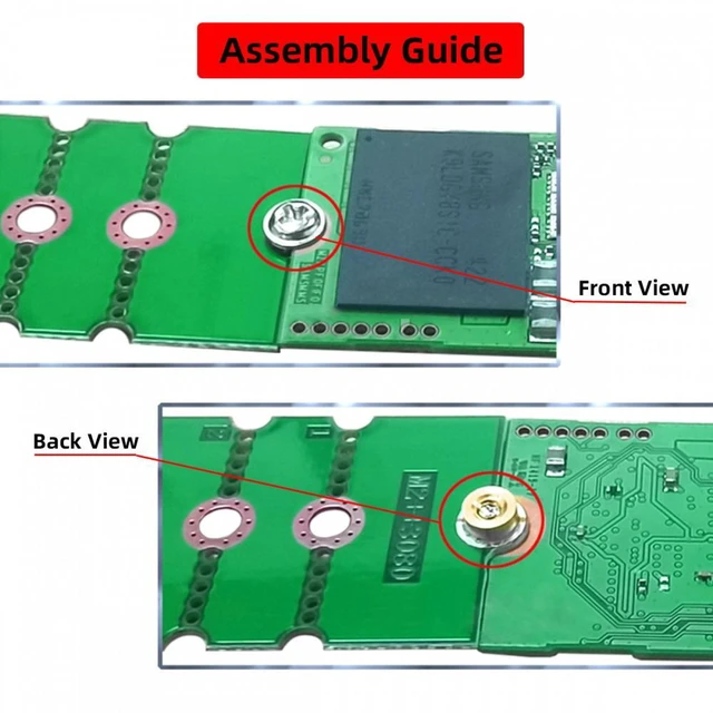 Alt view image 5 of 7 - WRIARICH 2pcs/lot M2 NGFF NVME M.2 Extended Adapter Card Transfer 2230 2242 2260 2280 Change to Long Size SSD