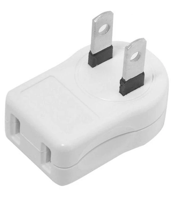 Main image of WRIARICH PW-014-UP NEMA 1-15P USA Outlet Saver Power Extension Adapter 2-prong 2 Outlets 90 Degree Up Down Angled