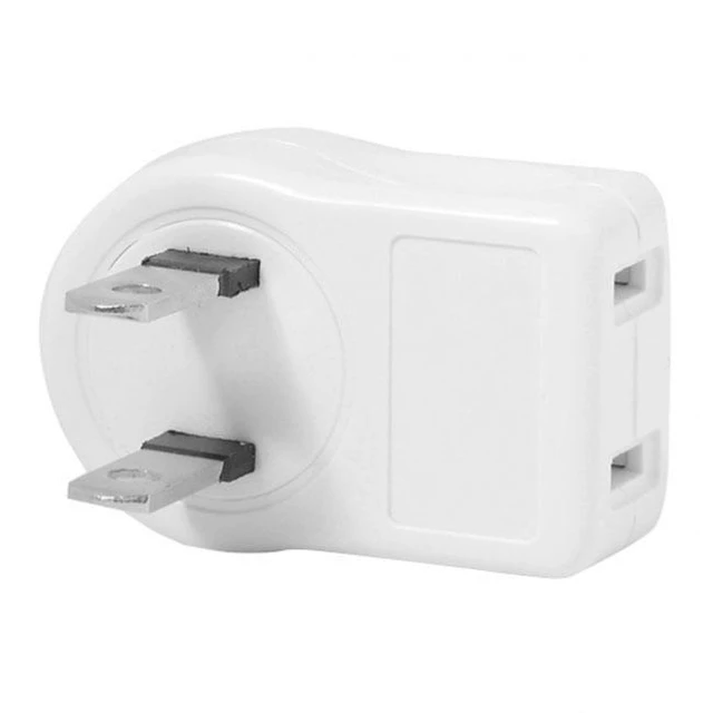 Alt view image 2 of 7 - WRIARICH PW-014-UP NEMA 1-15P USA Outlet Saver Power Extension Adapter 2-prong 2 Outlets 90 Degree Up Down Angled