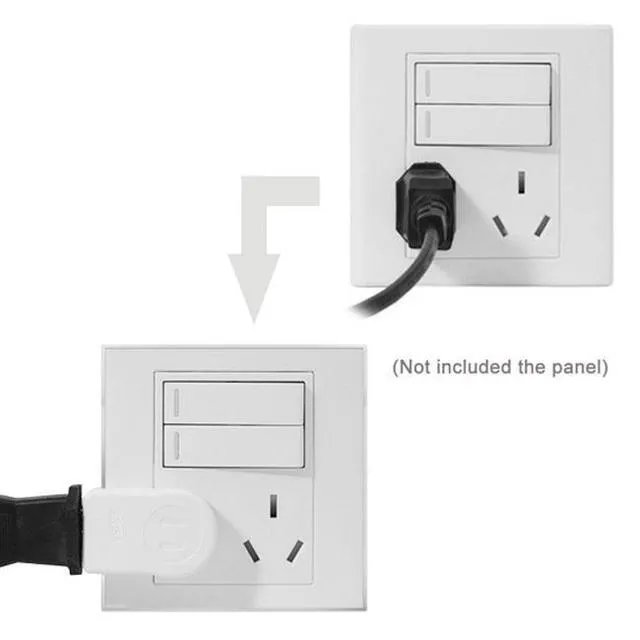 Alt view image 7 of 7 - WRIARICH PW-014-UP NEMA 1-15P USA Outlet Saver Power Extension Adapter 2-prong 2 Outlets 90 Degree Up Down Angled