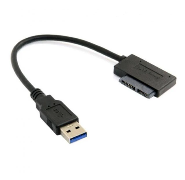 Alt view image 4 of 6 - WRIARICH USB 3.0 to 7+6 13pin Slimline Sata Adapter Cable for Laptop Cd DVD Rom Optical Drive
