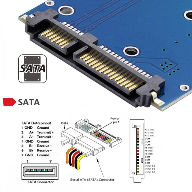 Alt view image 3 of 7 - WRIARICH Slim Type 50Pin mSATA 3050 SSD 5x3cm to 2.5" SATA 3.0 22Pin Disk Adapter 6Gbps PCBA