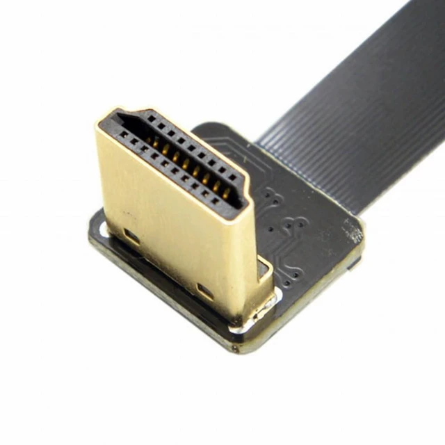 Alt view image 3 of 7 - WRIARICH CYFPV FPV HDMI Male to Down Angled 90D HDMI Male HDTV FPC Flat Cable for FPV HDTV Multicopter Aerial Photography (0.3M)