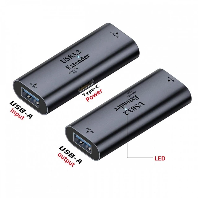 Alt view image 2 of 7 - Vszerda USB 3.0 Active Repeater Adapter Type-A Female to Type-A Female Extender with Chipset for Camera Printer Computer