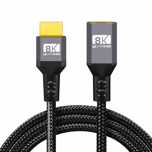 Alt view image 2 of 7 - WRIARICH HDMI 2.1 UHD 8K Extension Cable Male to Female Ultra-HD 8K 60hz 4K 120hz Cable 48Gbs with Audio 3D HDMI Cord