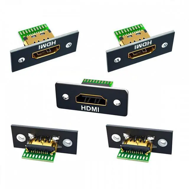 Main image of WRIARICH 5pcs/set DIY OEM HDMI 8K Type-A Female Socket Connector Receptacle with Panel Mount Solder Type