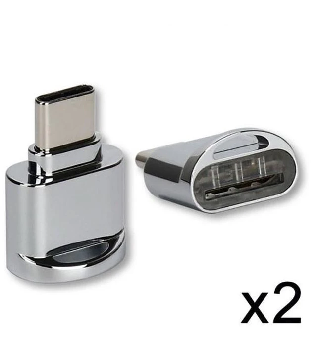 Main image of WRIARICH UC-051-2PCS 2pcs USB 2.0 Type C USB-C to Micro SD SDXC TF Card Reader Adapter for MacbookCell Phone
