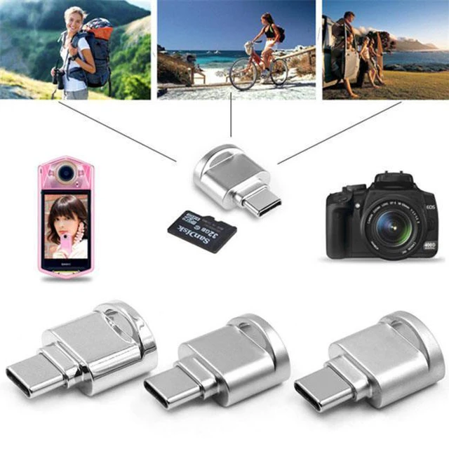 Alt view image 7 of 7 - WRIARICH UC-051-2PCS 2pcs USB 2.0 Type C USB-C to Micro SD SDXC TF Card Reader Adapter for MacbookCell Phone