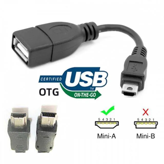 Alt view image 6 of 7 - WRIARICH VMC-UAM1 USB 2.0 OTG Cable Mini A Type Male to USB Female Host for Sony Handycam PDA Phone