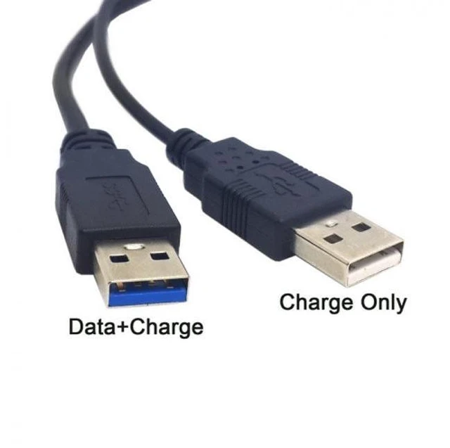Alt view image 2 of 6 - WRIARICH Black USB 3.0 Female to Dual USB Male Extra Power Data Y Extension Cable for 2.5" Mobile Hard Disk U3-255