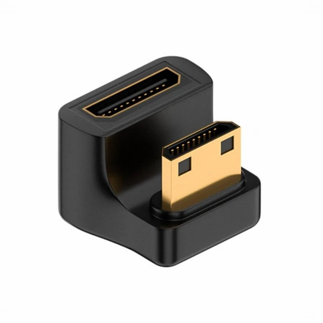 Main image of WRIARICH 360 Degree Down Opposite U Shape Back Angled Mini HDMI 1.4 Male to Mini Female Extension Adapter Converter