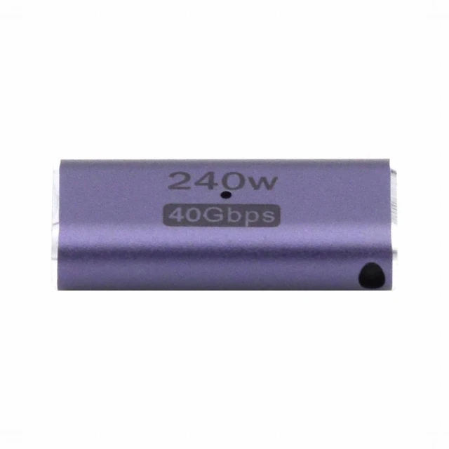 Alt view image 3 of 7 - WRIARICH USB4 Type-C Female to Female 240W Power 40Gbps Data 8K Video Extender Adapter for NS Phone Laptop