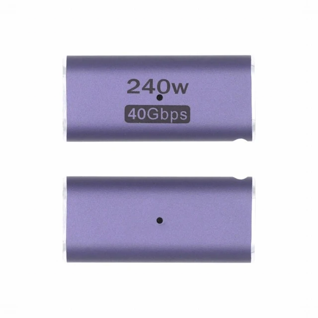 Alt view image 2 of 7 - WRIARICH USB4 Type-C Female to Female 240W Power 40Gbps Data 8K Video Extender Adapter for NS Phone Laptop
