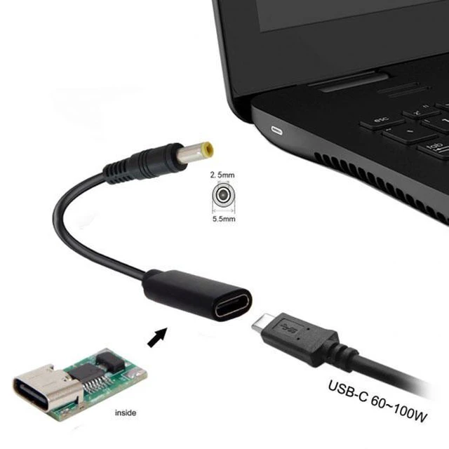 Alt view image 4 of 5 - WRIARICH Type C USB-C Female Input to 5.5*2.5mm Cable UC-109-5525MM