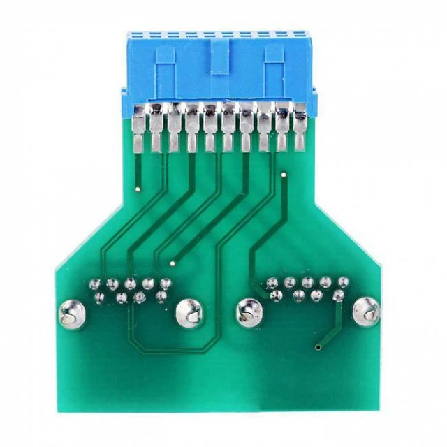 Alt view image 4 of 7 - WRIARICH Dual USB 3.0 A Type Female to Motherboard 20/19 Pin Box Header Slot Adapter PCBA