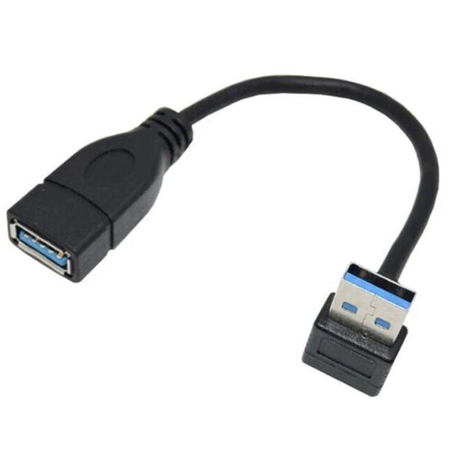 Main image of WRIARICH Up Angled USB 3.0 Type-A Male to USB 3.0 Type-A Female Extension Cable 20cm 5Gbps 90 Degree