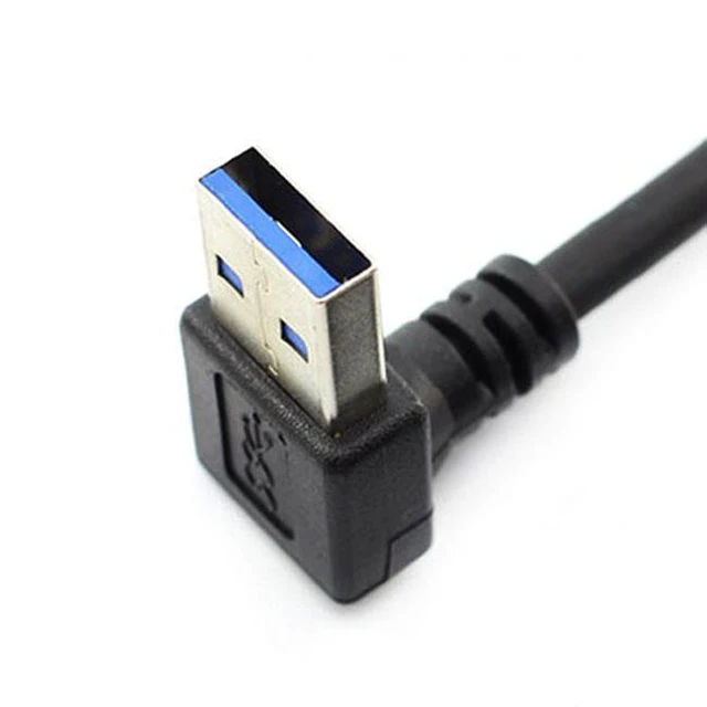 Alt view image 4 of 6 - WRIARICH Up Angled USB 3.0 Type-A Male to USB 3.0 Type-A Female Extension Cable 20cm 5Gbps 90 Degree
