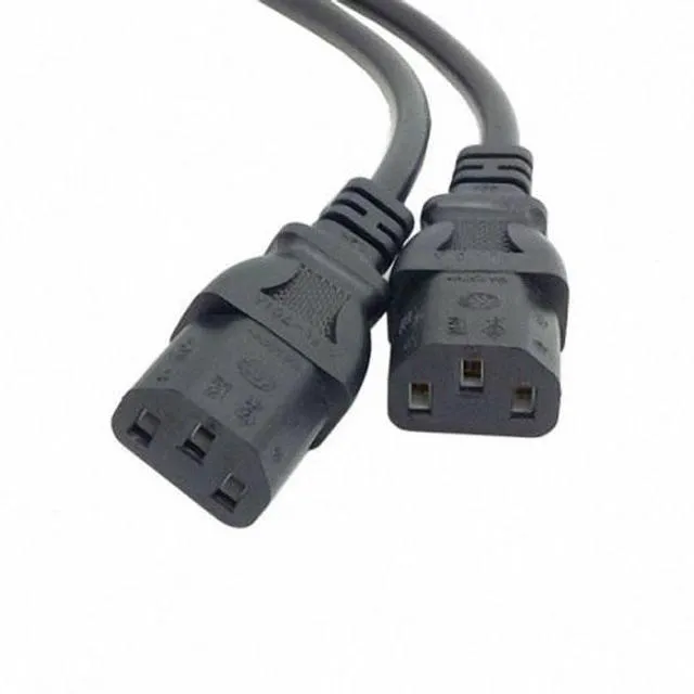 Alt view image 3 of 7 - WRIARICH PW-037 Single C14 to Dual C13 5-13R Short Power Y Type Splitter Adapter Cable Cord