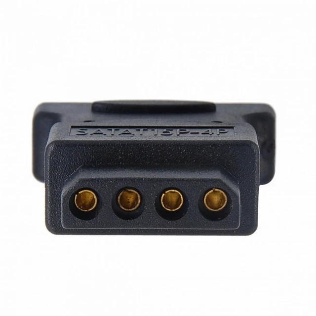 Alt view image 2 of 7 - WRIARICH 15Pin SATA Male Power Cable to Molex 4-pin IDE Hard Disk Drive Power Adapter