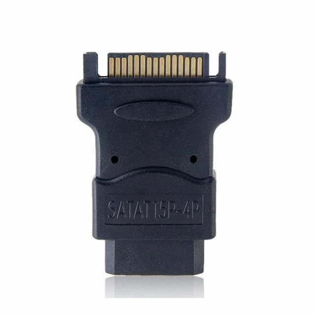 Alt view image 4 of 7 - WRIARICH 15Pin SATA Male Power Cable to Molex 4-pin IDE Hard Disk Drive Power Adapter