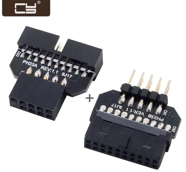 Main image of WRIARICH 1set Reversible USB 2.0 9Pin Housing to Motherboard USB 3.0 20pin Header Female Adapter U2-026