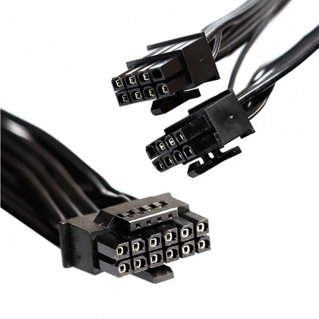 Alt view image 2 of 7 - WRIARICH 12VHPWR ATX3.0 PCI-E 5.0 Power Modular Cable to Dual ATX 8Pin for 3080 3090TI PSU 16Pin 12+4P Graphics Card