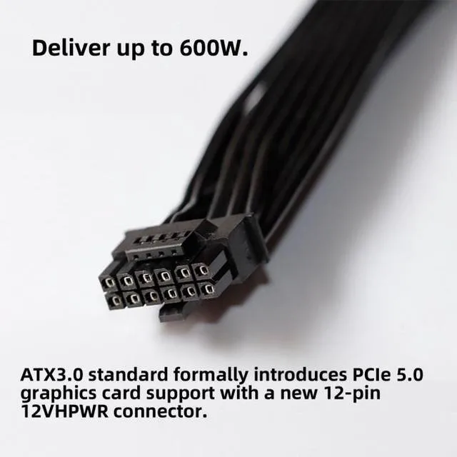 Alt view image 4 of 7 - WRIARICH 12VHPWR ATX3.0 PCI-E 5.0 Power Modular Cable to Dual ATX 8Pin for 3080 3090TI PSU 16Pin 12+4P Graphics Card
