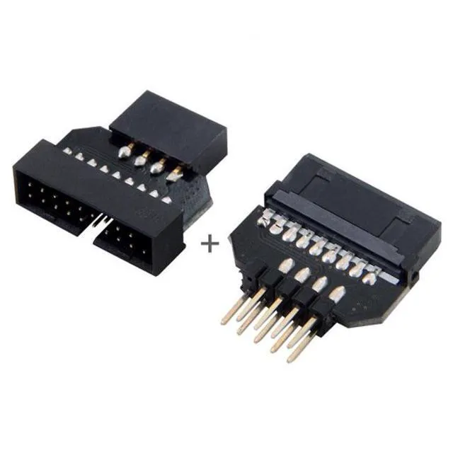 Alt view image 6 of 6 - WRIARICH 1set Reversible USB 2.0 9Pin Housing to Motherboard USB 3.0 20pin Header Female Adapter U2-026